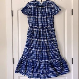J. Crew Factory Blue and White Dress